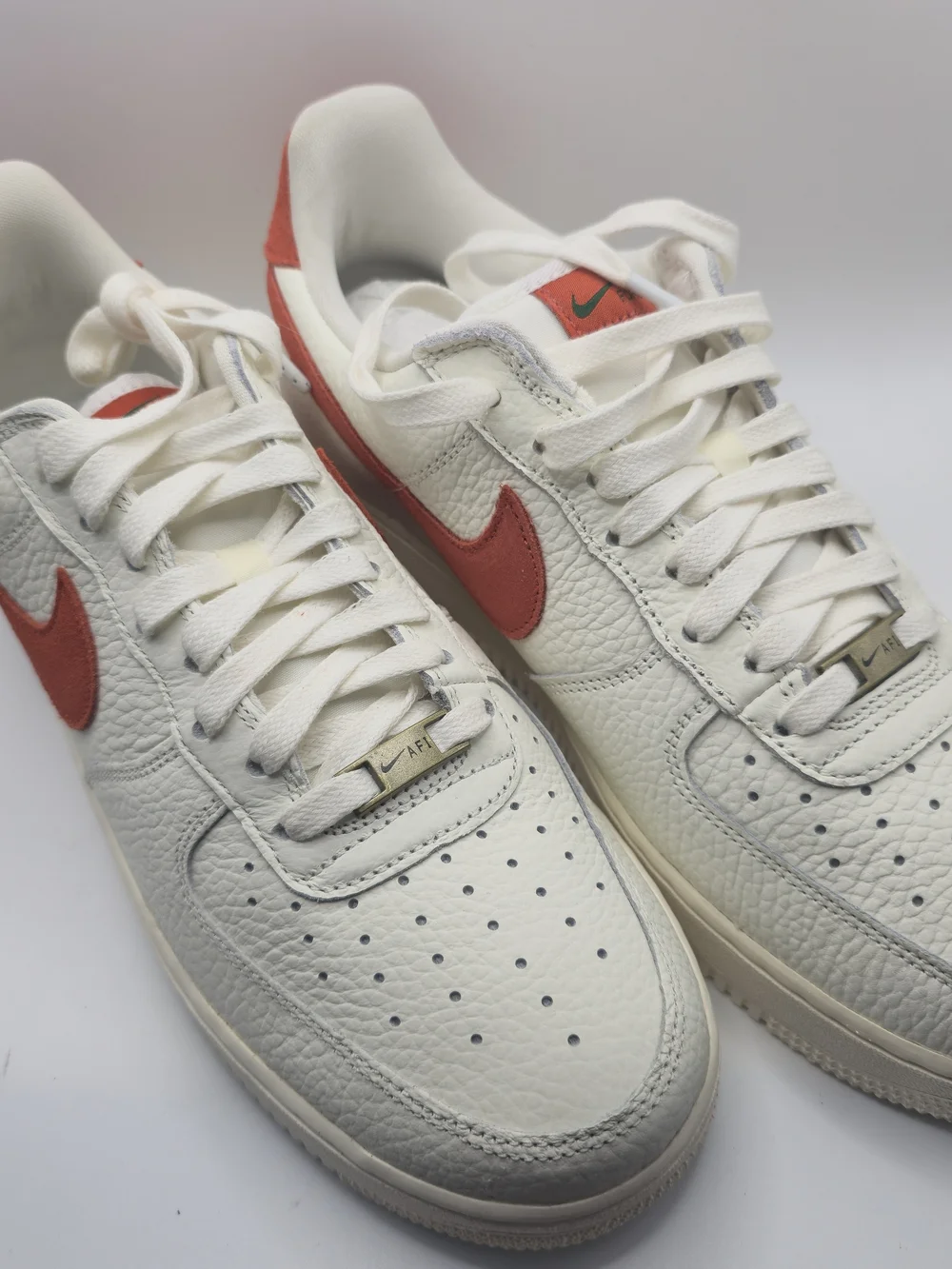 Nike Air Force 1 Low White with Red Swoosh 10.5